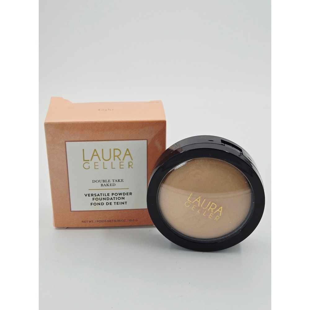 Laura Geller Double Take Baked Versatile Powder Foundation Light 0.35oz New